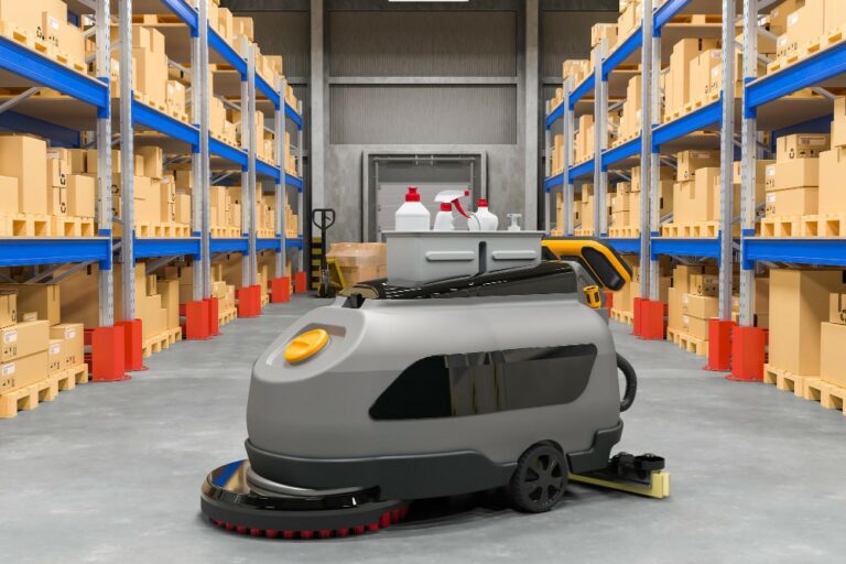 Warehouse Floor Scrubber